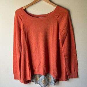 Nougat of London Sweater with silk inlay in back